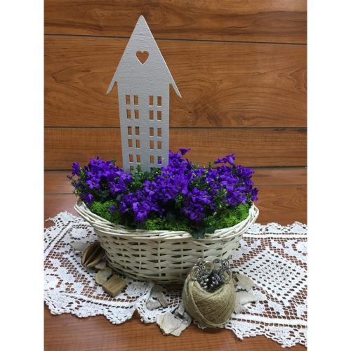 Natúr fa - Szíves magas ház 22cm