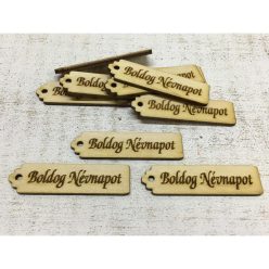   Natúr fa - "Boldog Névnapot"  hosszú scrapbook tábla 10db/csomag