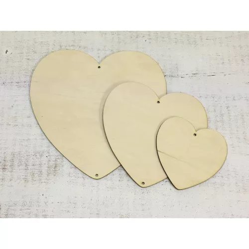 Natúr fa - Szív szett 3db-os