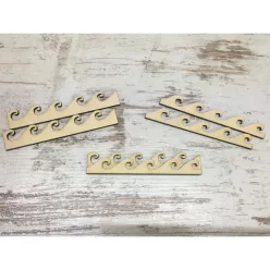 Natúr fa - Hullámok 10cm 3-3db/csomag