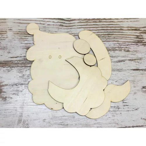 Natúr fa - Kreatív mikulásfej 25cm