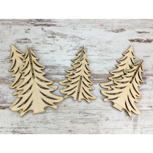 Natúr fa - 3D fenyő szett 3db/csomag
