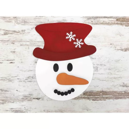 Natúr fa - Kreatív hóember fej 20cm