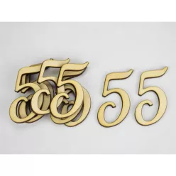 Natúr fa - Írott szám 5cm 10db/csomag