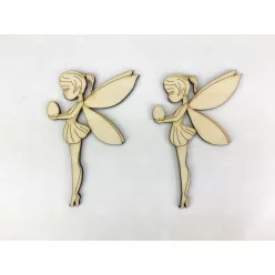   Natúr fa - "Ella" tündér varázstojással 9,5cm 2db/csomag