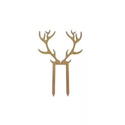 Natúr fa - Beszúrós agancs 18cm arany