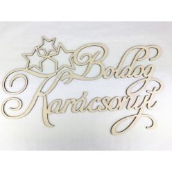   Natúr fa - "Boldog Karácsonyt" nagy íves 48x28cm