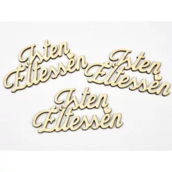   Natúr fa - "Isten Éltessen" felirat 9,5cm 3db/csomag