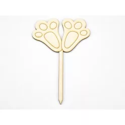 Natúr fa - Beszúrós nyuszi tappancs 15cm