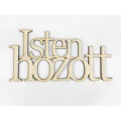   Natúr fa - "Isten hozott" felirat koszorúra 10x20cm