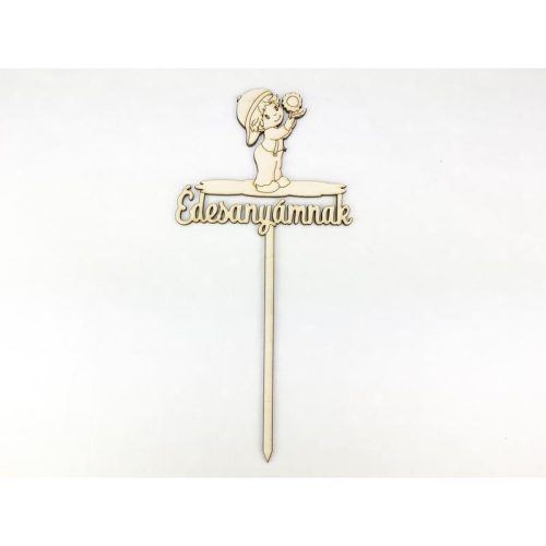 Natúr fa - Beszúrós felirat "Édesanyámnak" kisfiús