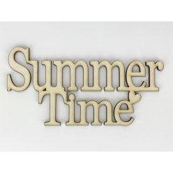   Natúr fa - "Summer Time" felirat koszorúra 10x20cm