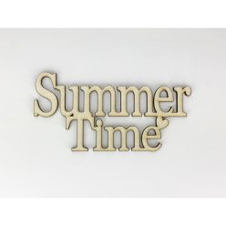   Natúr fa - "Summer Time" felirat koszorúra 7x14cm