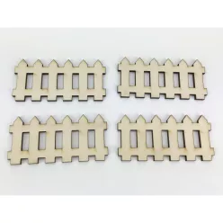 Natúr fa - Kicsi kerítés szett 4x8cm 4db/csomag