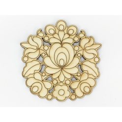 Natúr fa - Pohár alátét matyó minta 9cm