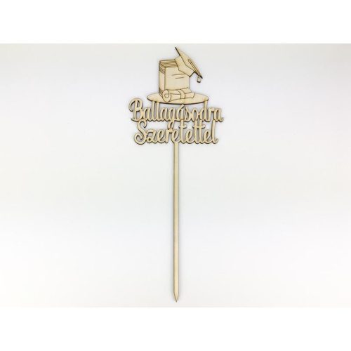 Natúr fa - Beszúrós "Ballagásodra Szeretettel" felirat 33cm