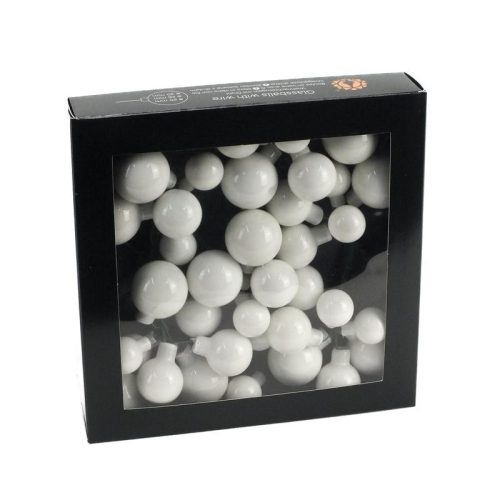 Betűzős gömb "white opal" 6 szett/doboz