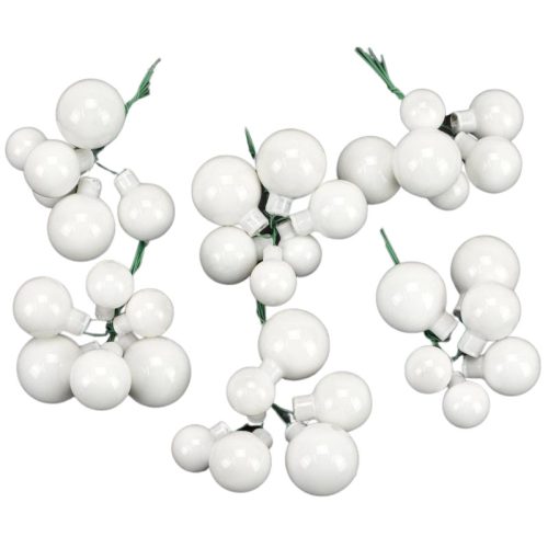 Betűzős gömb "white opal" 6 szett/doboz