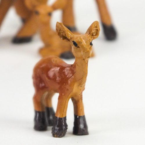 Kerámia barna szarvas család