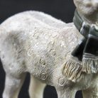 Kerámia glitteres álló fehér őzike sapkában 2 féle