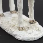 Kerámia glitteres álló fehér őzike sapkában 2 féle