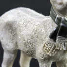 Kerámia glitteres álló fehér őzike sapkában 2 féle