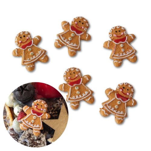 Öntapadós mézeskalács lány figura 6db/szett