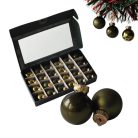 Karácsonyi üveggömb kicsi 24db/csomag oliva