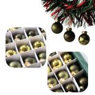 Karácsonyi üveggömb kicsi 24db/csomag oliva