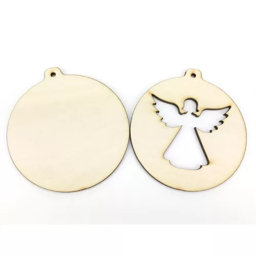 Natúr fa - Karidísz dupla angyal 8,5cm