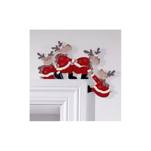 Natúr fa - Mókás rénszarvasok 25cm