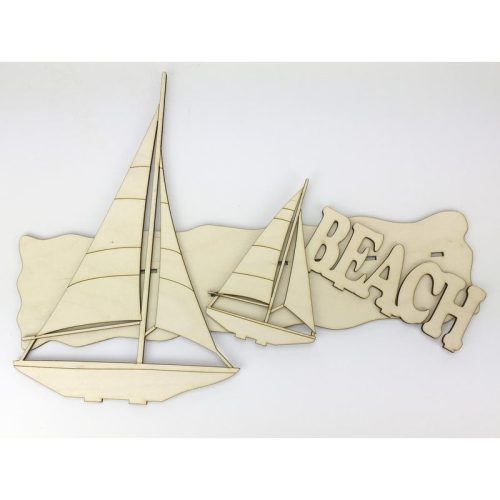 Natúr fa - Nyári táj vitorlásokkal 40cm