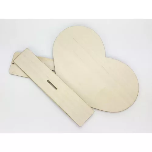 Natúr fa - Talpas szív 18x24cm