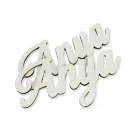 Natúr fa - Anya felirat - fehér 10cm 2db/csomag