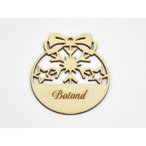 Natúr fa - Egyedi gravíros karácsonyi fa dísz 1 soros