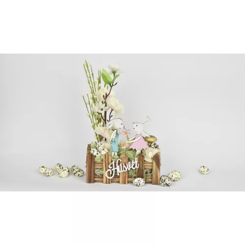 Natúr fa - Nyuszilány & Nyuszifiú 10cm 2db/csomag