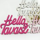 Világos színek "Helló Tavasz" feliratok 4,3x6cm 3db/csomag