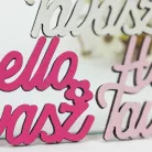 Világos színek "Helló Tavasz" feliratok 6,7x8,5cm 3db/csomag