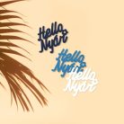 "Hello Nyár" felirat színes 5x5,5cm 3db/csomag