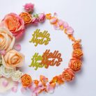 "Hello Nyár" felirat színes 5x5,5cm 3db/csomag