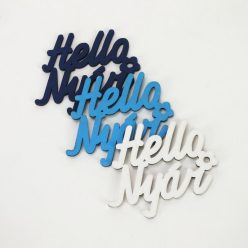 "Hello Nyár" felirat színes 7,5x8,5cm 3db/csomag