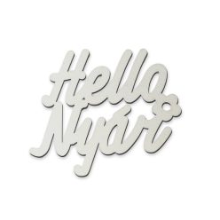 "Hello Nyár" felirat fehér 11x10cm