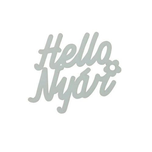 "Hello Nyár" felirat színes menta 11x10cm