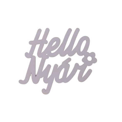 "Hello Nyár" felirat színes világoslila 11x10cm