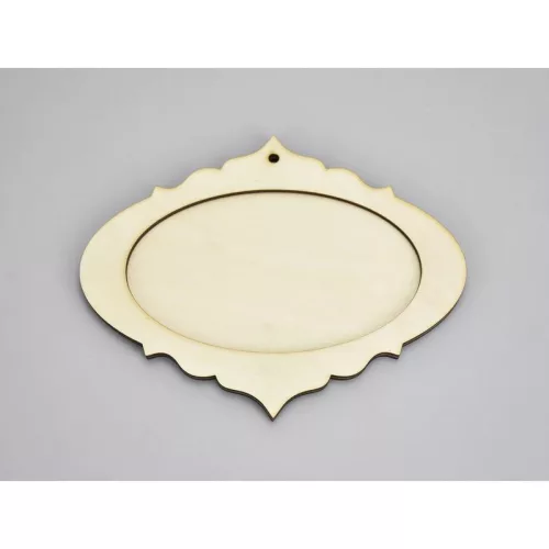 Natúr fa - Csepp forma kerettel 15x18,8cm