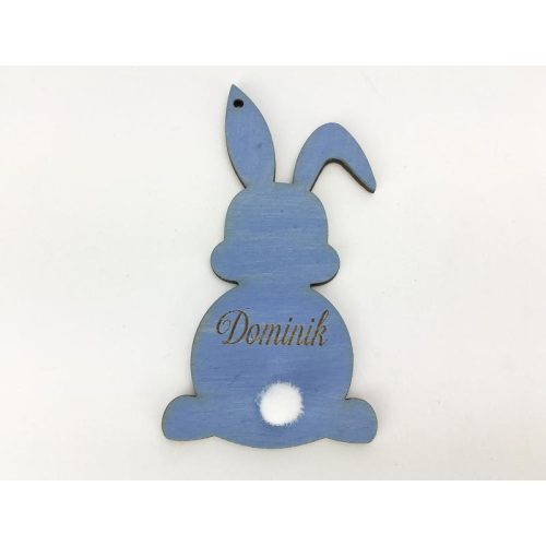 Színes Húsvéti nyuszi egyedi gravírral 8,4x4,6 cm