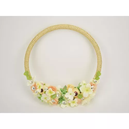 Natúr fa - Íves koszorú virág díszítéshez kicsi 18,5cm