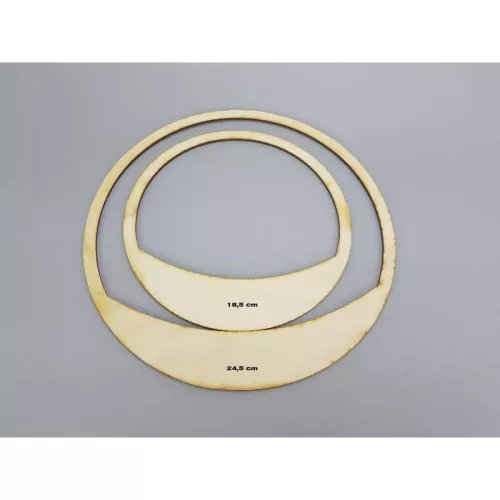 Natúr fa - Íves koszorú virág díszítéshez kicsi 18,5cm