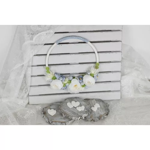 Natúr fa - Íves koszorú virág díszítéshez kicsi 18,5cm