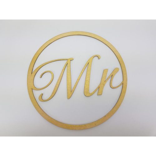 Mr&Mrs karika szett arany-metál 2db